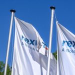 Bosch Rexroth AG, Wachstum 2021, Fahnen mit Logo