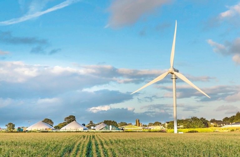 Kompaktes Windrad für den Strom-Eigenbedarf
