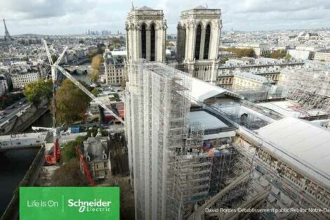 Schneider Electric unterstützt die Restaurierung von Notre-Dame