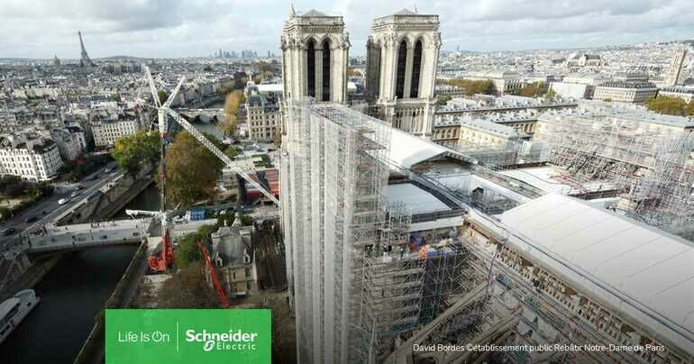 Schneider Electric unterstützt die Restaurierung von Notre-Dame