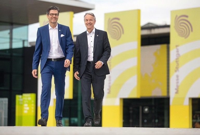 Roland Bleinroth und Stefan Lohnert bilden die neue Geschäftsführung der Messe Stuttgart