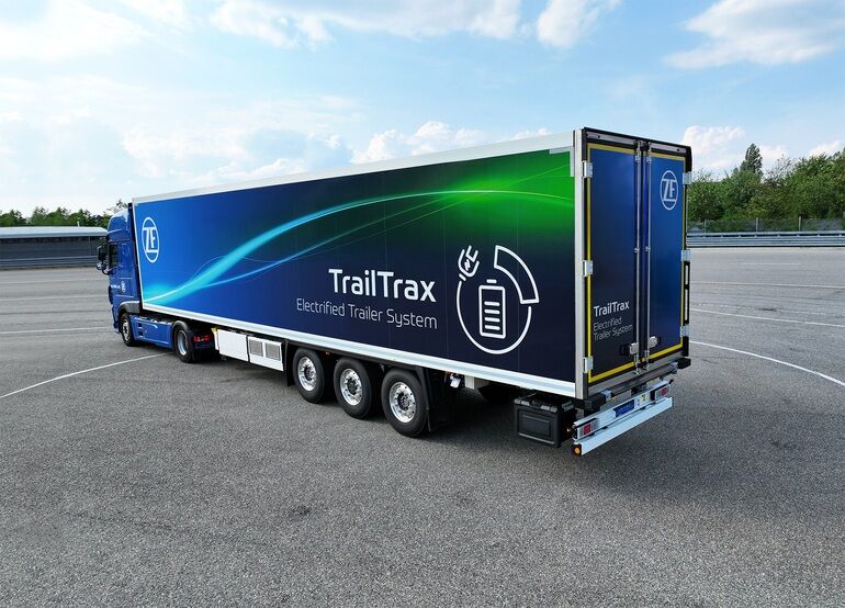 Elektrisches Anhängerkonzept TrailTrax von ZF reduziert Emissionen